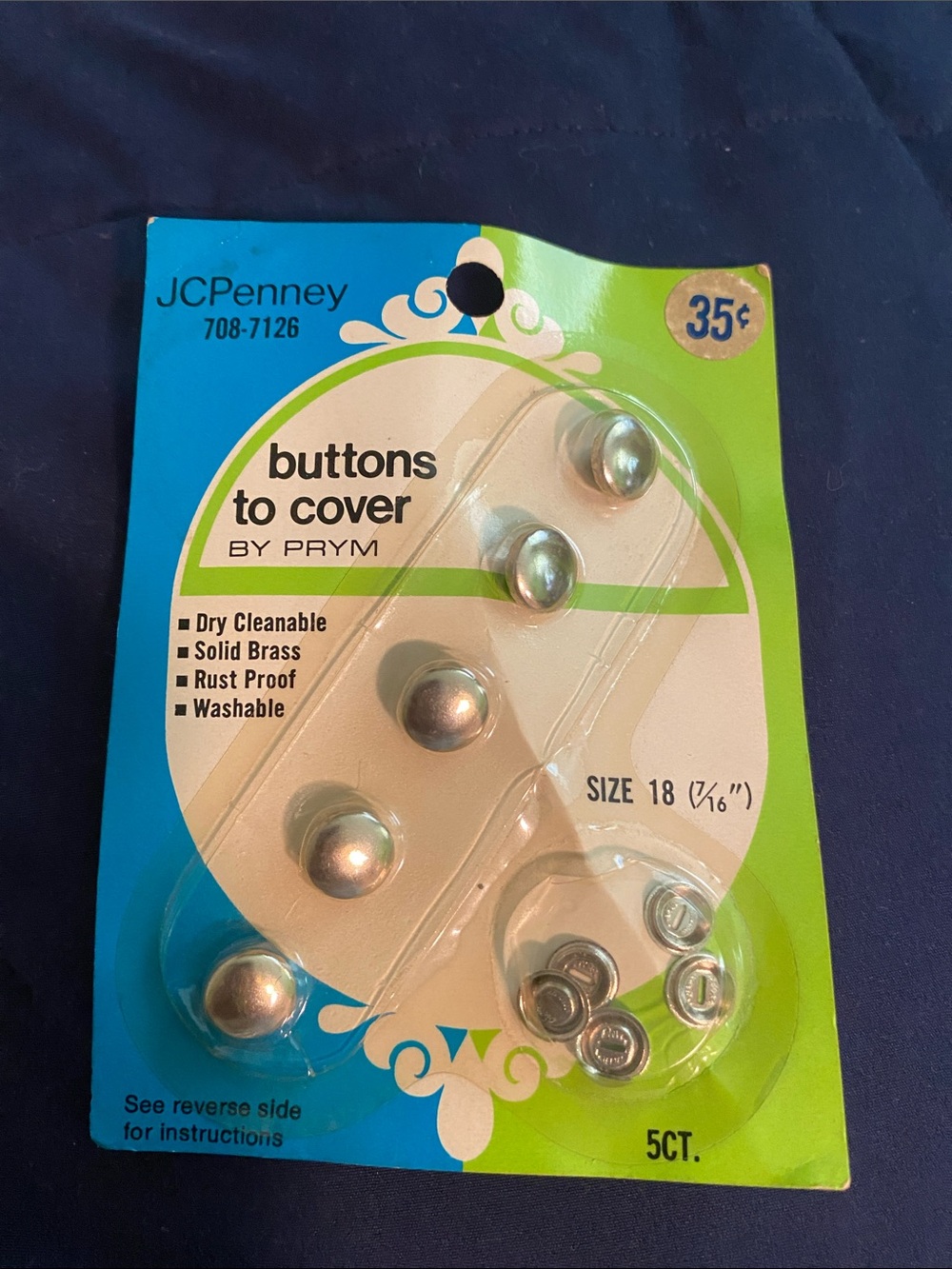 jcpenney Silver Cover Buttons Pack of 5